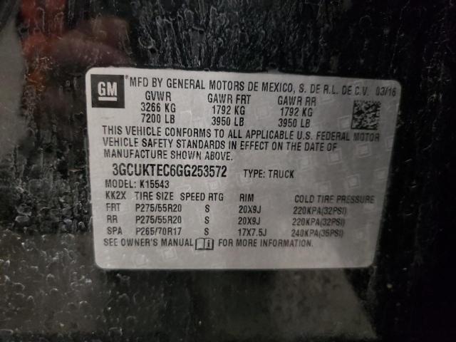 Photo 10 from auction – 2016 CHEVROLET SILVERADO with VIN 3GCUKTEC6GG253572