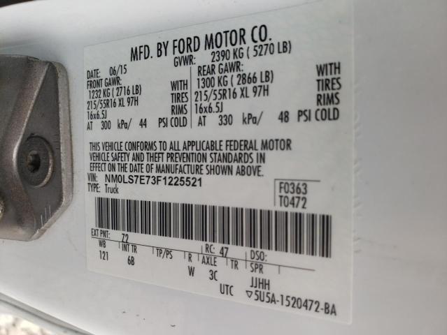 Photo 10 from auction – 2015 FORD TRANSIT CO with VIN NM0LS7E73F1225521