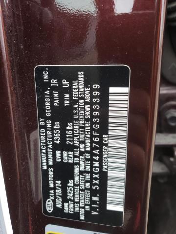 Photo 10 from auction – 2015 KIA OPTIMA LX with VIN 5XXGM4A76FG393399