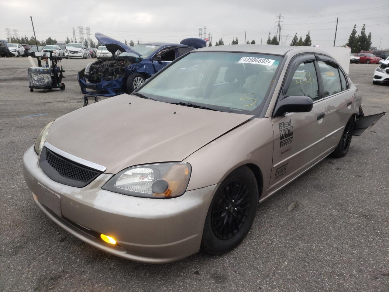 Photo 2 from auction – 2001 HONDA CIVIC LX with VIN 2HGES15591H608561