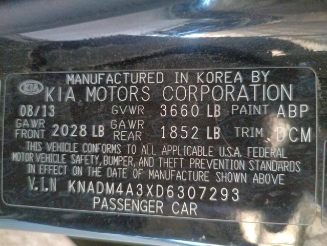 Photo 10 from auction – 2013 KIA RIO LX with VIN KNADM4A3XD6307293
