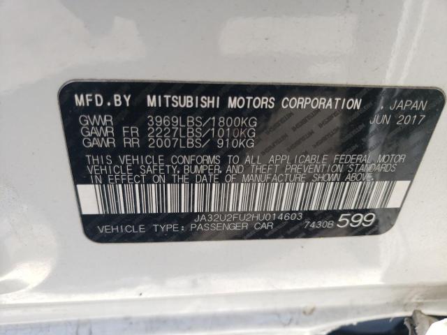Photo 10 from auction – 2017 MITSUBISHI LANCER ES with VIN JA32U2FU2HU014603
