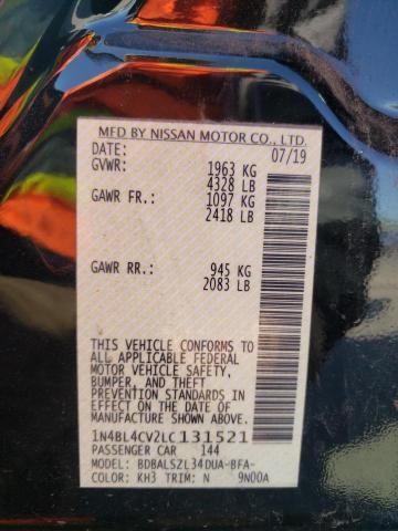 Photo 10 from auction – 2020 NISSAN ALTIMA SR with VIN 1N4BL4CV2LC131521