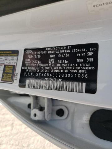Photo 10 from auction – 2016 KIA OPTIMA EX with VIN 5XXGU4L39GG051036