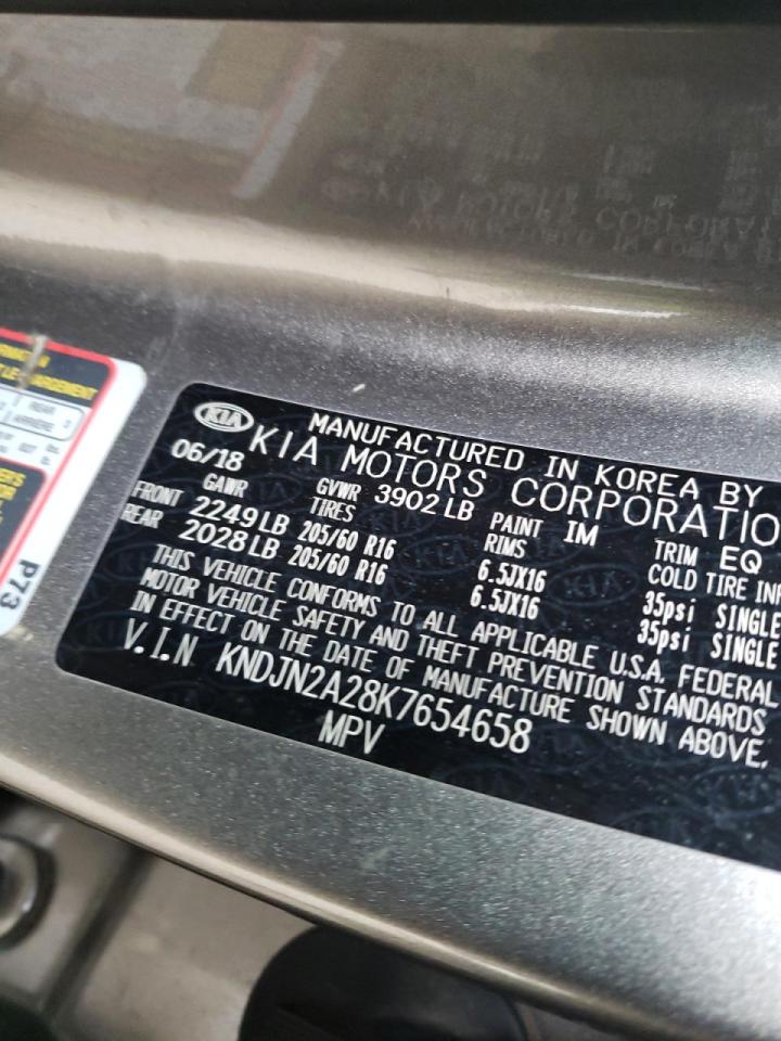 صورة رقم 10 من المزاد - 2019 KIA SOUL مع VIN KNDJN2A28K7654658