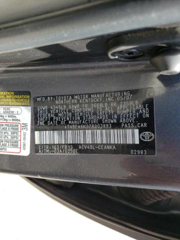 Photo 10 from auction – 2007 TOYOTA CAMRY CE with VIN 4T4BE46K37R003893