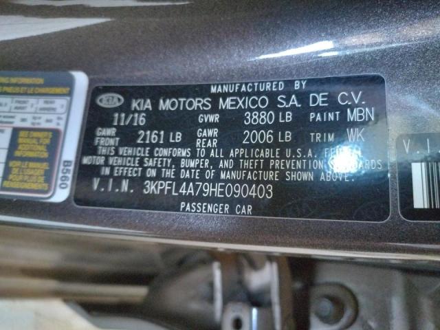 Photo 10 from auction – 2017 KIA FORTE LX with VIN 3KPFL4A79HE090403