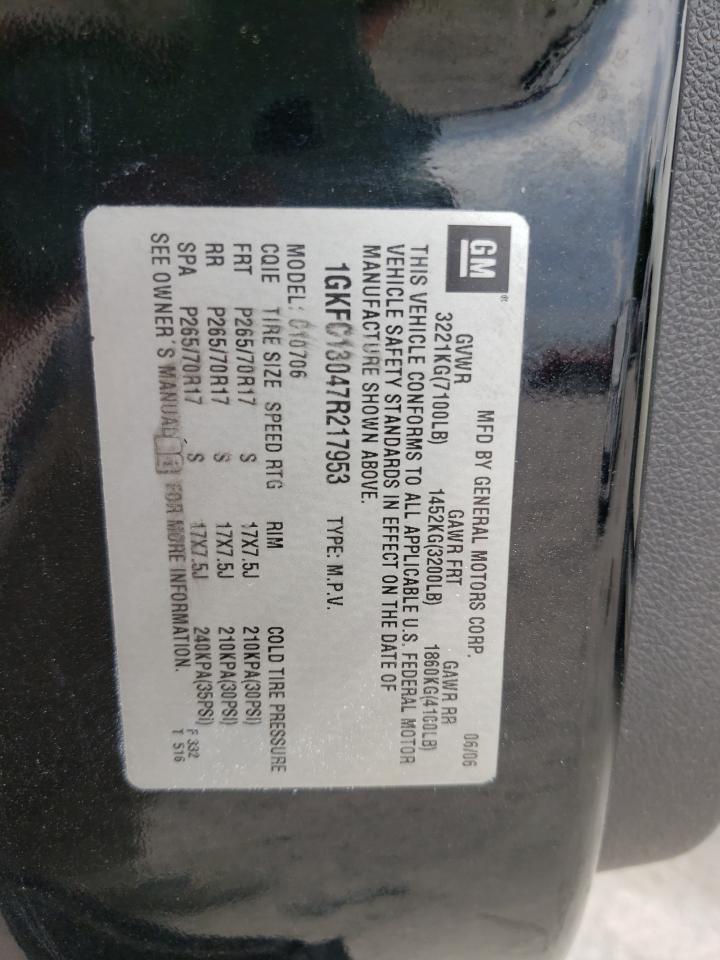 Photo 10 from auction – 2007 GMC YUKON with VIN 1GKFC13047R217953