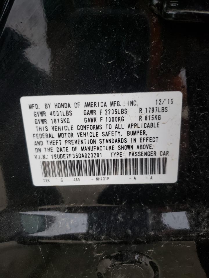 Photo 10 from auction – 2016 ACURA ILX BASE W with VIN 19UDE2F35GA023201