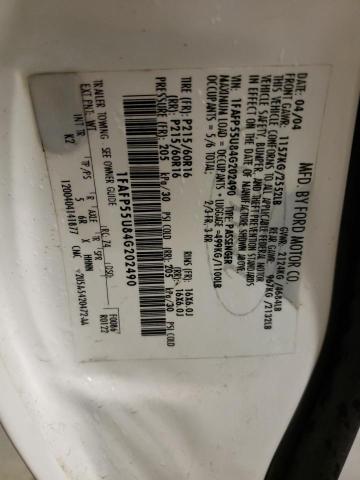 Photo 10 from auction – 2004 FORD TAURUS with VIN 1FAFP55U84G202490
