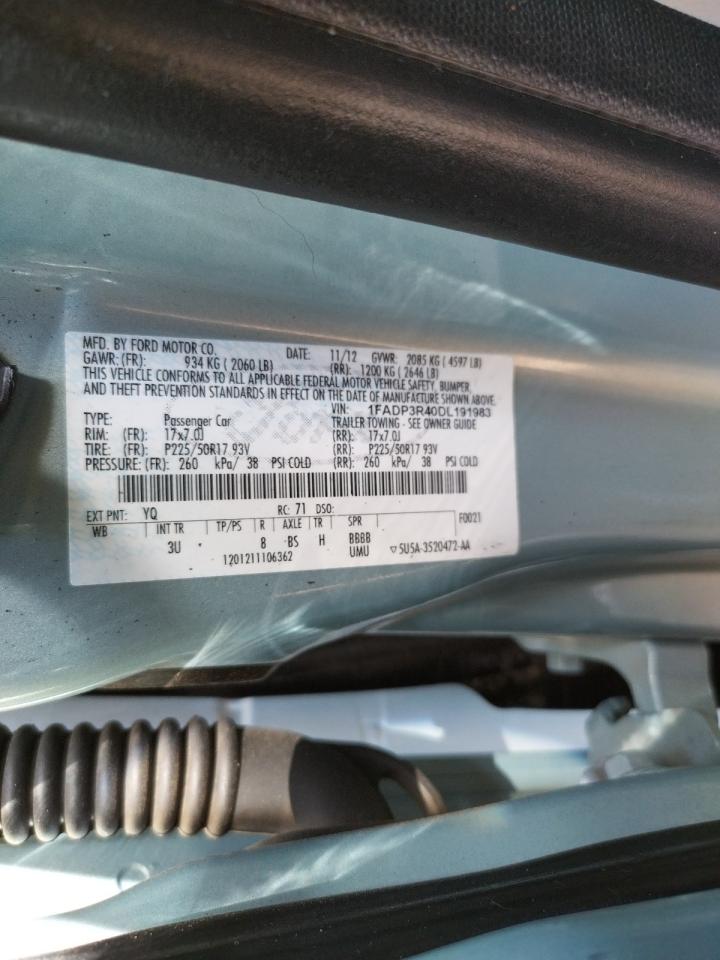 Photo 10 from auction – 2013 FORD FOCUS BEV with VIN 1FADP3R40DL191983