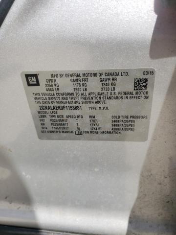 Photo 10 from auction – 2015 CHEVROLET EQUINOX LS with VIN 2GNALAEK9F1153881