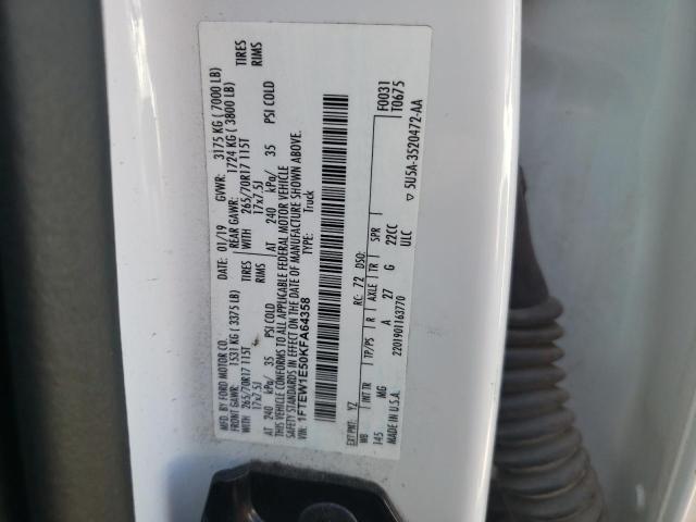 Photo 10 from auction – 2019 FORD F150 SUPER with VIN 1FTEW1E50KFA64358
