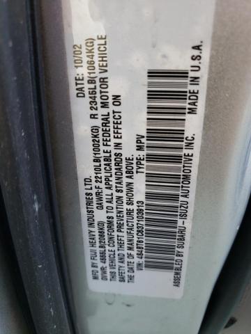 Photo 10 from auction – 2003 SUBARU BAJA with VIN 4S4BT61C637103913