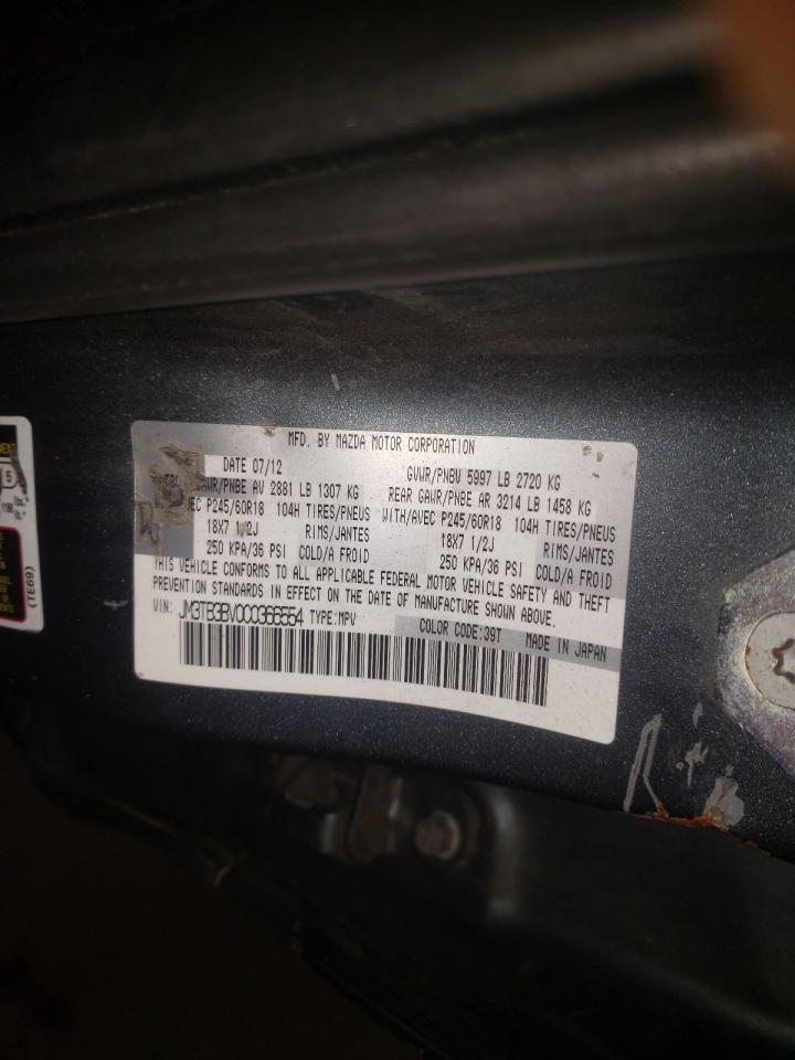 Photo 10 from auction – 2012 MAZDA CX-9 with VIN JM3TB3BV0C0366554