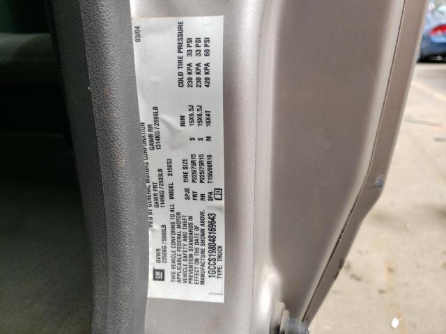 Photo 1 from auction – 2004 CHEVROLET COLORADO with VIN 1GCCS198048169643