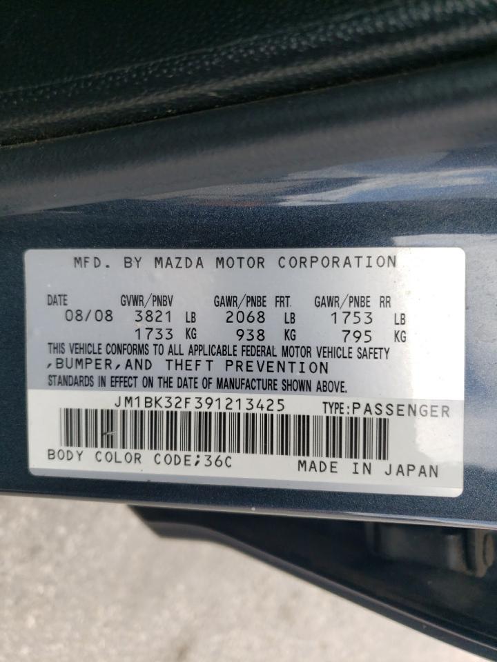 Photo 10 from auction – 2009 MAZDA 3 I with VIN JM1BK32F391213425