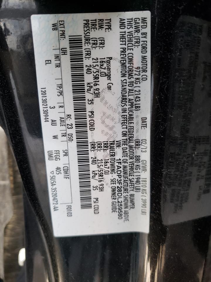Photo 10 from auction – 2013 FORD FOCUS S with VIN 1FADP3F28DL259580