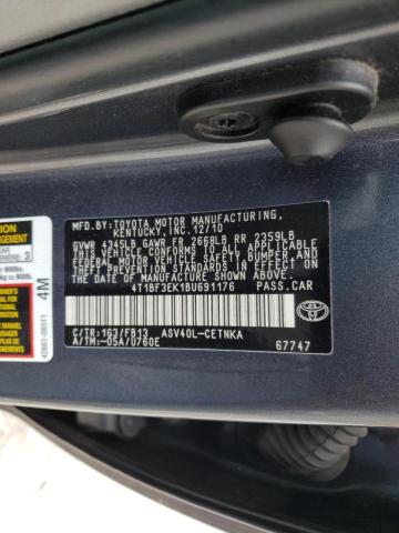 Photo 10 from auction – 2011 TOYOTA CAMRY BASE with VIN 4T1BF3EK1BU691176