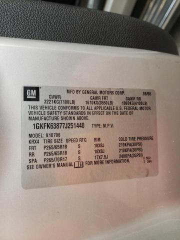 Photo 10 from auction – 2007 GMC YUKON DENA with VIN 1GKFK63877J251440