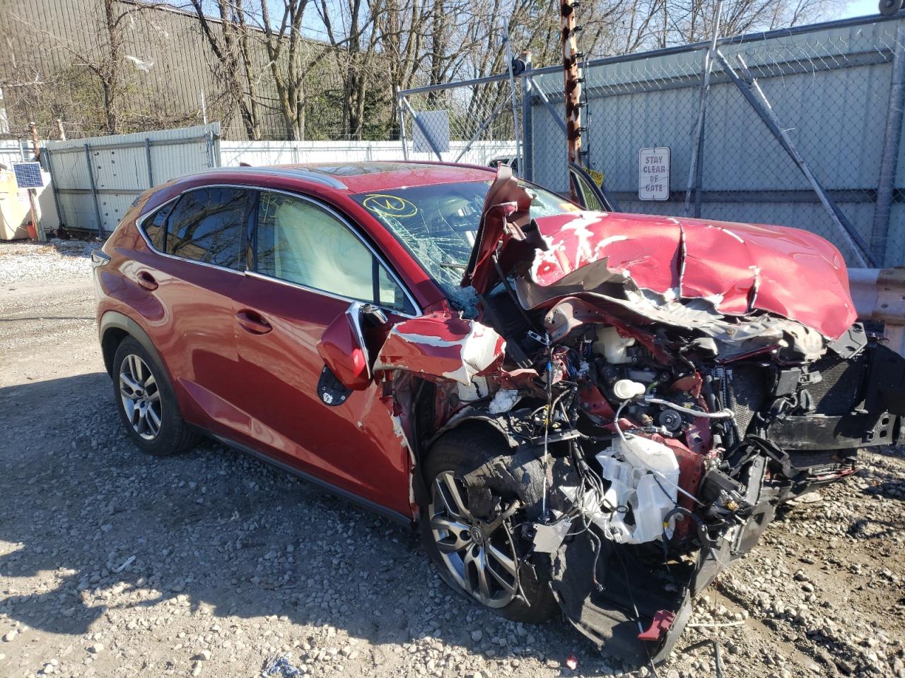 LEXUS NX 200T BA 2016 with VIN JTJBARBZ1G2056398 - Photo from auction