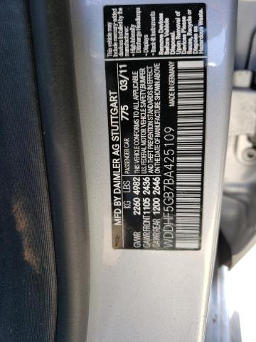 Photo 10 from auction – 2011 MERCEDES-BENZ E 350 with VIN WDDHF5GB7BA425109