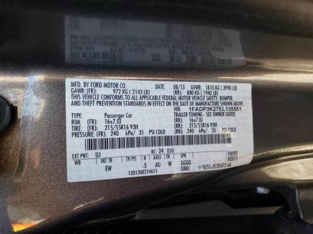 Photo 10 from auction – 2014 FORD FOCUS SE with VIN 1FADP3K27EL135551