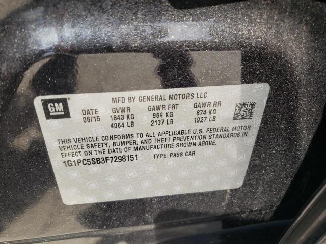 Photo 10 from auction – 2015 CHEVROLET CRUZE LT with VIN 1G1PC5SB3F7298151