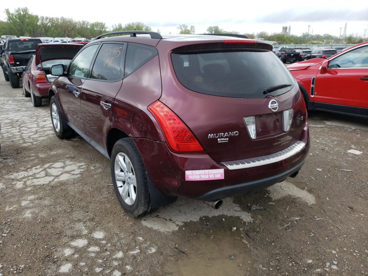 Photo 3 from auction – 2006 NISSAN MURANO SL with VIN JN8AZ08TX6W427432