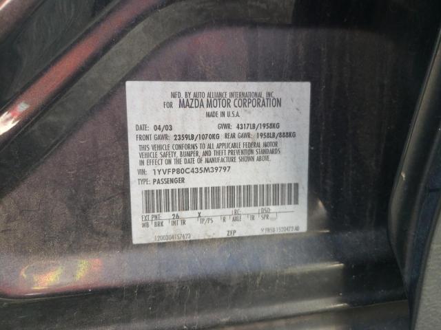 Photo 10 from auction – 2003 MAZDA 6 I with VIN 1YVFP80C435M39797