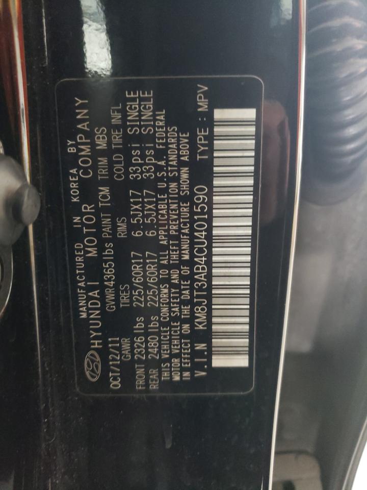 Photo 10 from auction – 2012 HYUNDAI TUCSON GL with VIN KM8JT3AB4CU401590
