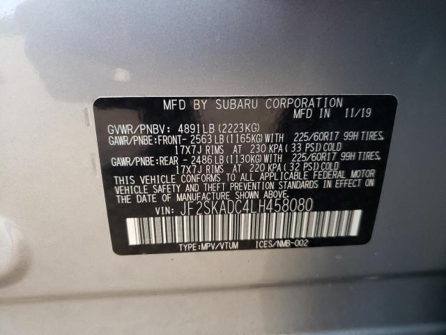 Photo 10 from auction – 2020 SUBARU FORESTER with VIN JF2SKADC4LH458080