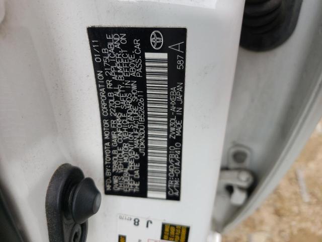 Photo 10 from auction – 2011 TOYOTA PRIUS with VIN JTDKN3DU1B5262611