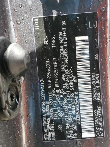 Photo 10 from auction – 2019 TOYOTA 4RUNNER with VIN JTEBU5JR0K5650181