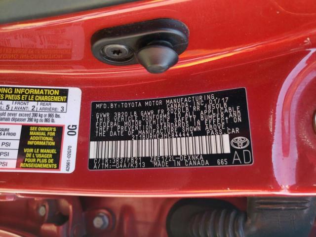 Photo 10 from auction – 2017 TOYOTA COROLLA L with VIN 2T1BURHE3HC844441