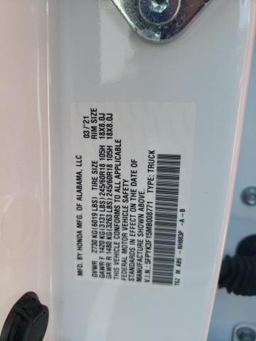 Photo 10 from auction – 2021 HONDA RIDGELINE with VIN 5FPYK3F15MB008771