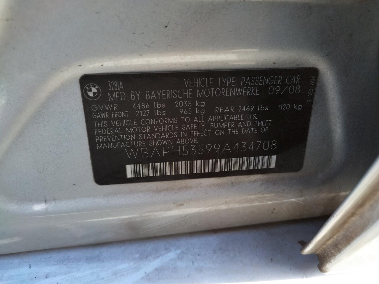 Photo 10 from auction – 2009 BMW 328 I SULE with VIN WBAPH53599A434708