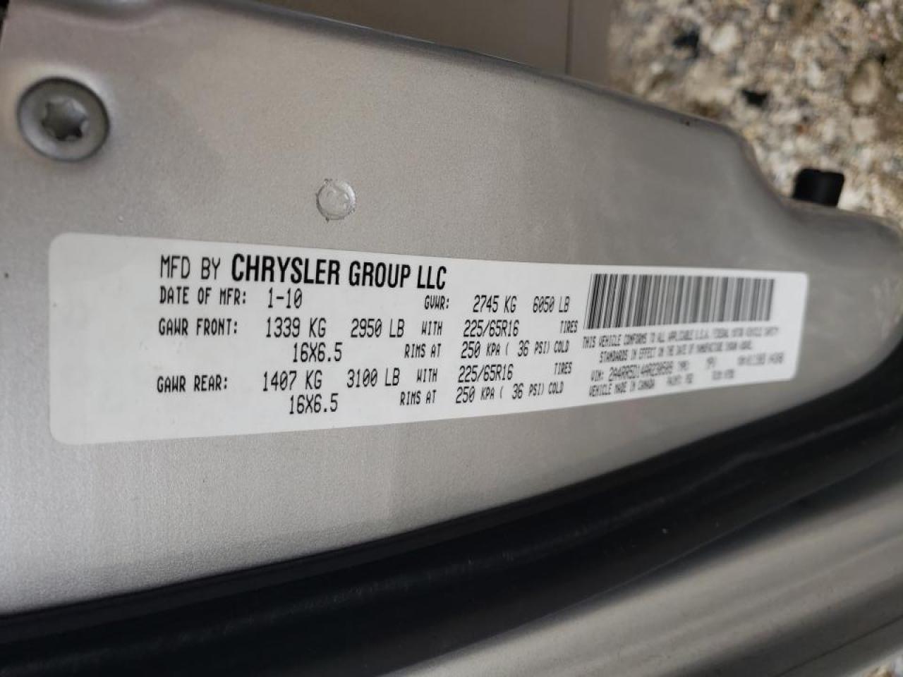 Photo 10 from auction – 2010 CHRYSLER TOWN & COU with VIN 2A4RR5D14AR230509