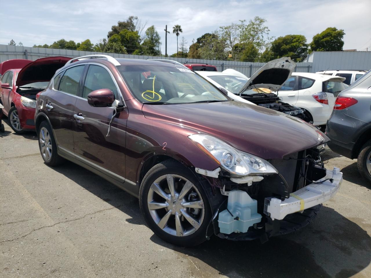 INFINITI EX37 BASE 2013 with VIN JN1BJ0HP8DM430528 - Photo from auction