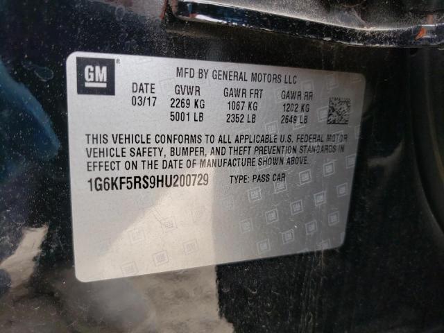 Photo 10 from auction – 2017 CADILLAC CT6 PREMIU with VIN 1G6KF5RS9HU200729