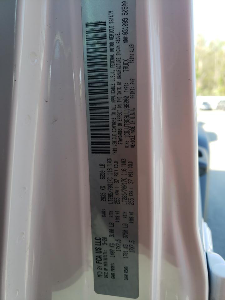 Photo 10 from auction – 2020 JEEP GLADIATOR with VIN 1C6JJTBG9LL198200