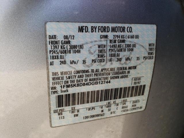 Photo 10 from auction – 2013 FORD EXPLORER X with VIN 1FM5K8D84DGB12744