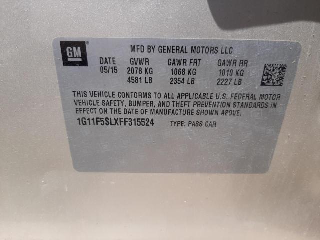 Photo 10 from auction – 2015 CHEVROLET MALIBU LTZ with VIN 1G11F5SLXFF315524