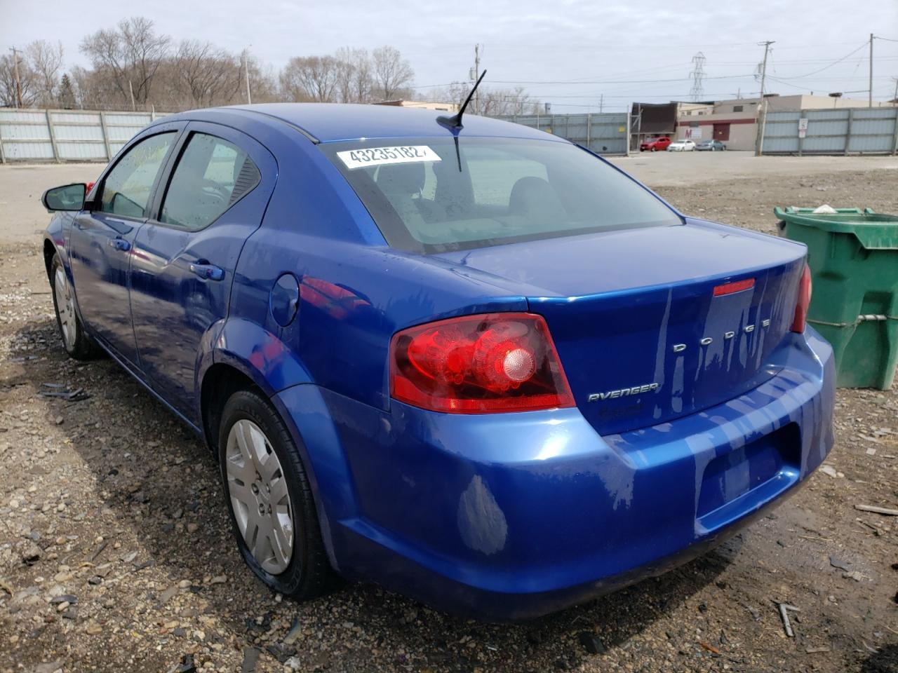 Photo 3 from auction – 2012 DODGE AVENGER SE with VIN 1C3CDZAB1CN265513