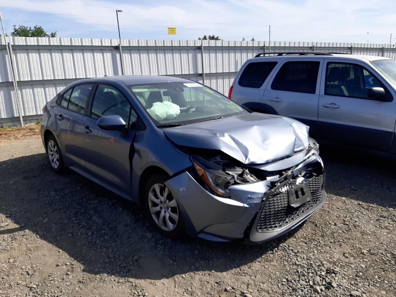 TOYOTA COROLLA LE 2020 with VIN 5YFEPRAE7LP107766 - Photo from auction