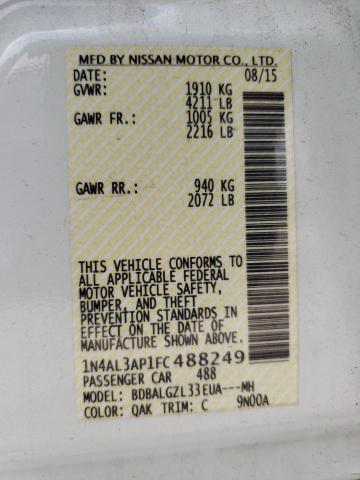 Photo 10 from auction – 2015 NISSAN ALTIMA 2.5 with VIN 1N4AL3AP1FC488249