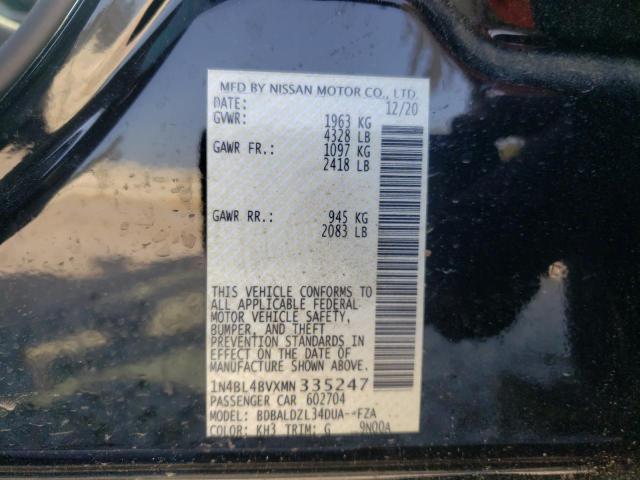Photo 10 from auction – 2021 NISSAN ALTIMA S with VIN 1N4BL4BVXMN335247
