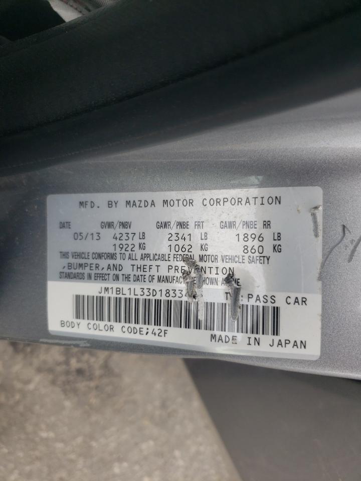 Photo 10 from auction – 2013 MAZDA SPEED 3 with VIN JM1BL1L33D1833495