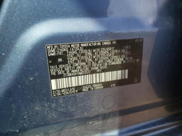 Photo 10 from auction – 2010 TOYOTA RAV4 LIMIT with VIN 2T3DK4DV1AW020537