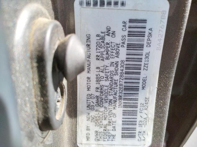 Photo 10 from auction – 2007 TOYOTA COROLLA with VIN 1NXBR32E87Z884308